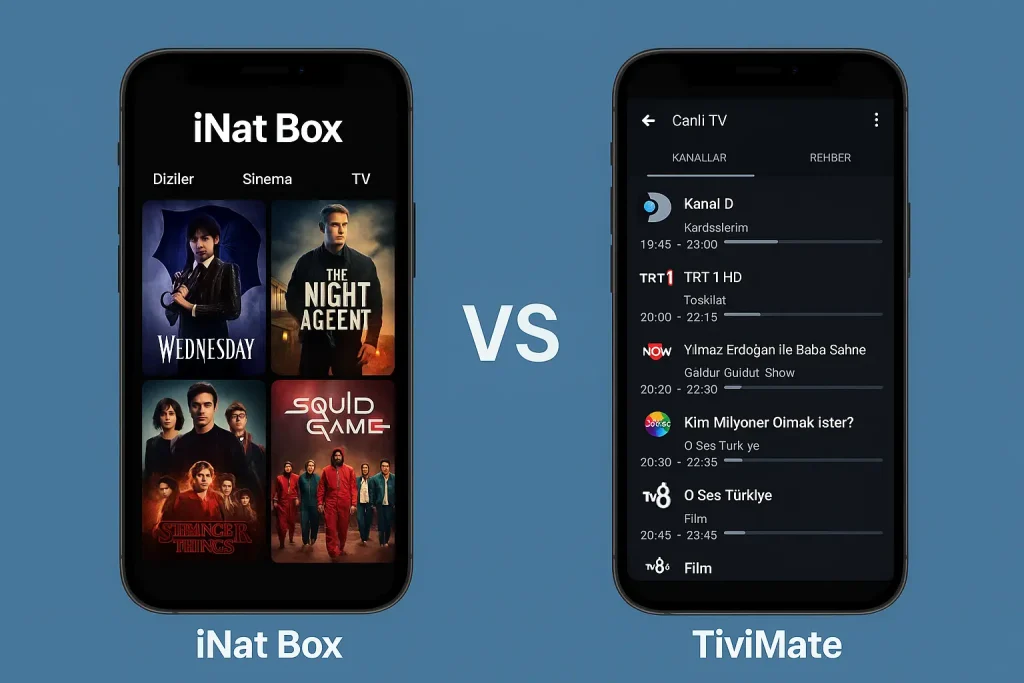 inat Box APK vs TiviMate