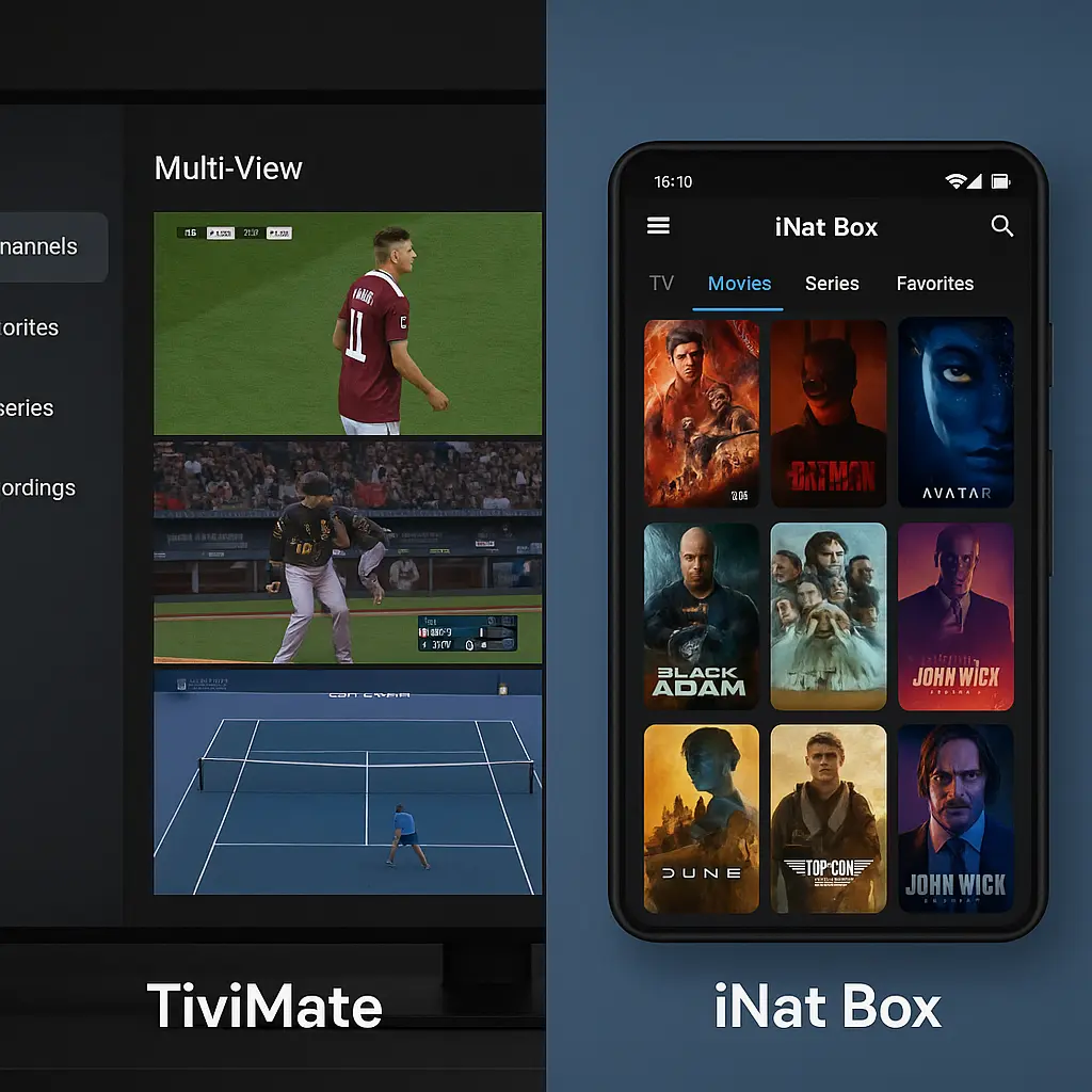 iNat Box APK vs. TiviMate